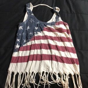 American flag tank top